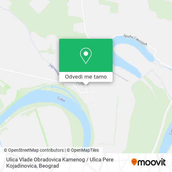 Ulica Vlade Obradovica Kamenog / Ulica Pere Kojadinovica mapa