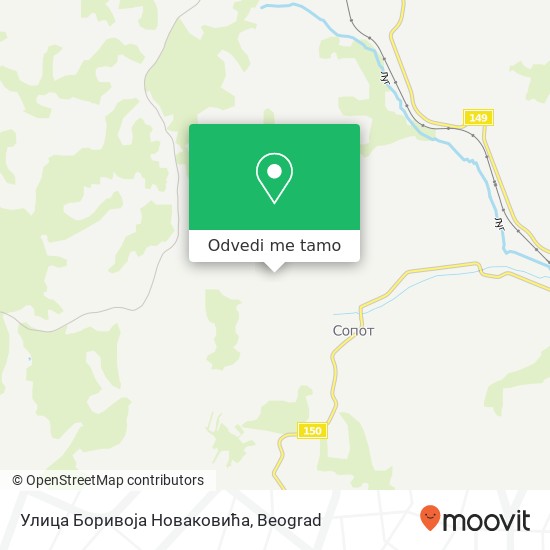 Улица Боривоја Новаковића mapa