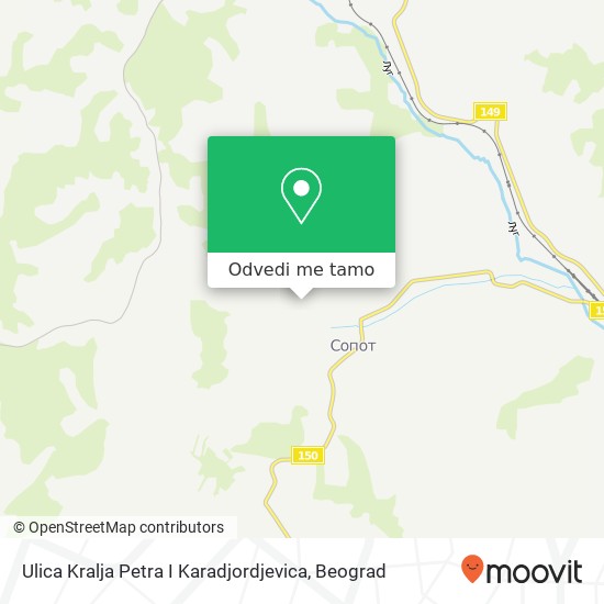 Ulica Kralja Petra I Karadjordjevica mapa