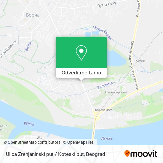 Ulica Zrenjaninski put / Koteski put mapa