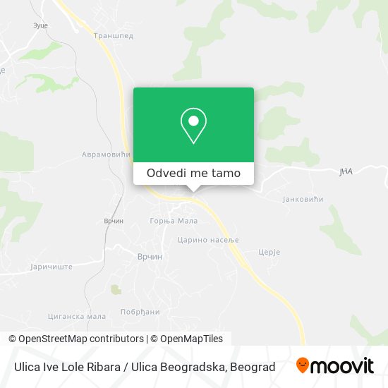 Ulica Ive Lole Ribara / Ulica Beogradska mapa