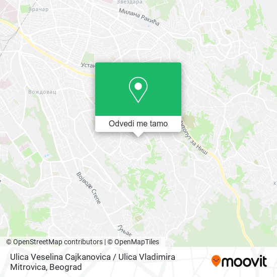 Ulica Veselina Cajkanovica / Ulica Vladimira Mitrovica mapa