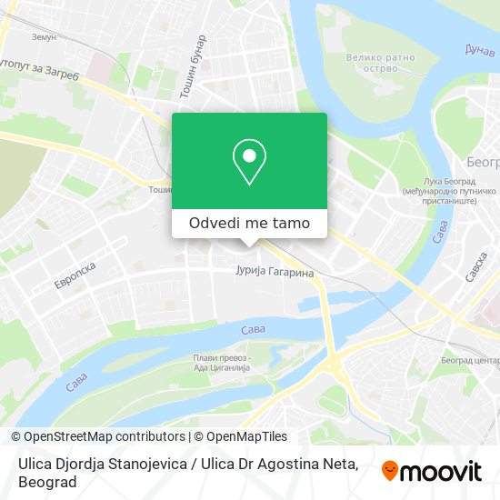 Ulica Djordja Stanojevica / Ulica Dr Agostina Neta mapa