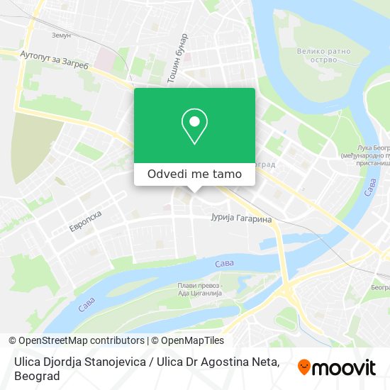 Ulica Djordja Stanojevica / Ulica Dr Agostina Neta mapa