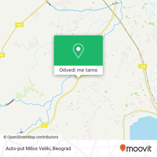 Auto-put Milos Veliki mapa