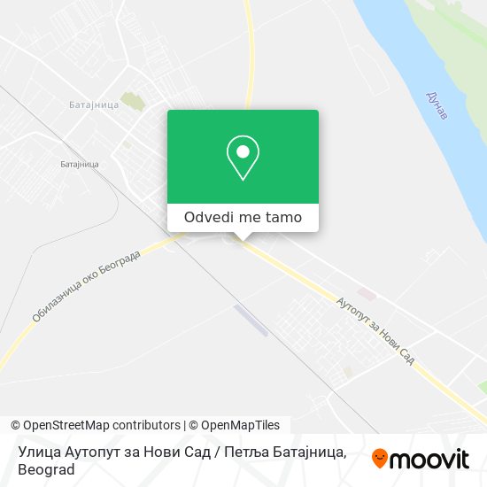 Улица Аутопут за Нови Сад / Петља Батајница mapa