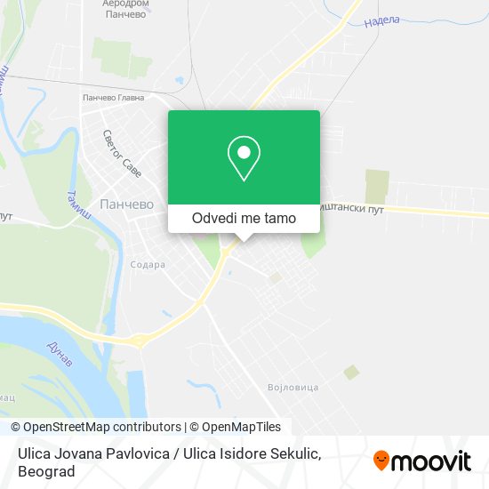 Ulica Jovana Pavlovica / Ulica Isidore Sekulic mapa