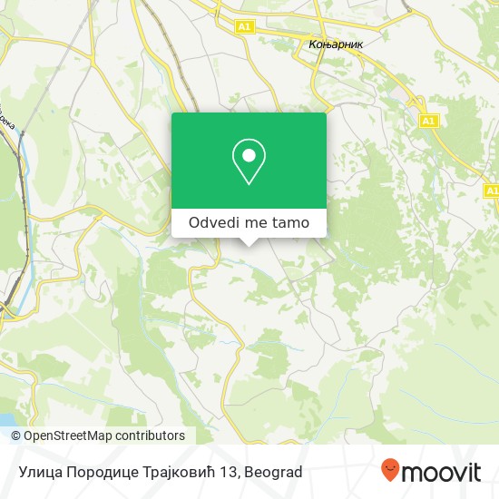 Улица Породице Трајковић 13 mapa