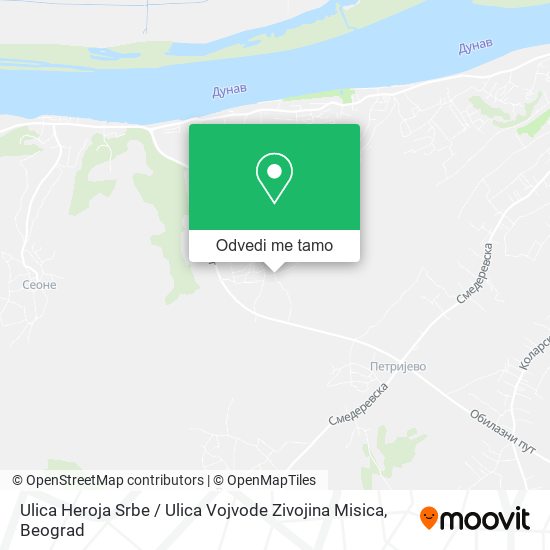Ulica Heroja Srbe / Ulica Vojvode Zivojina Misica mapa