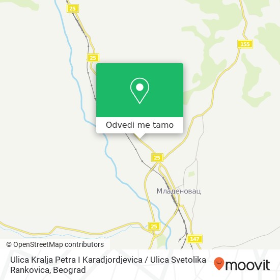 Ulica Kralja Petra I Karadjordjevica / Ulica Svetolika Rankovica mapa