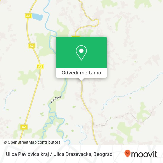 Ulica Pavlovica kraj / Ulica Drazevacka mapa