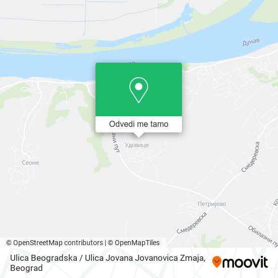 Ulica Beogradska / Ulica Jovana Jovanovica Zmaja mapa