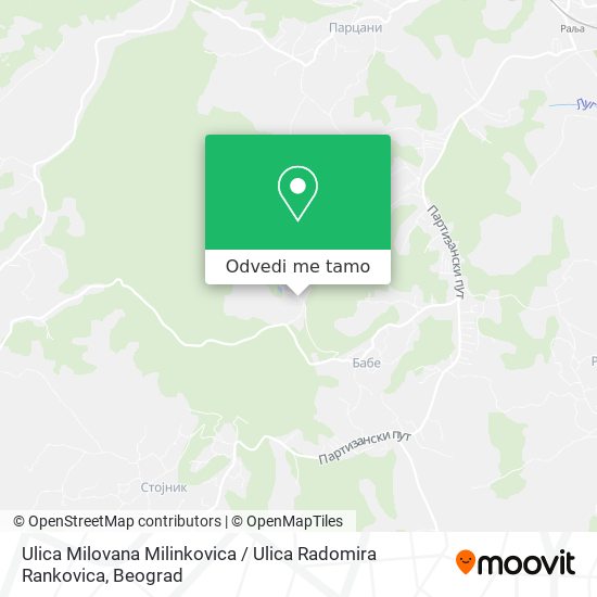 Ulica Milovana Milinkovica / Ulica Radomira Rankovica mapa