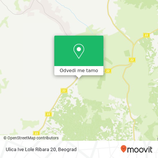 Ulica Ive Lole Ribara 20 mapa