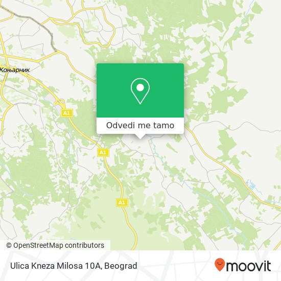 Ulica Kneza Milosa 10А mapa