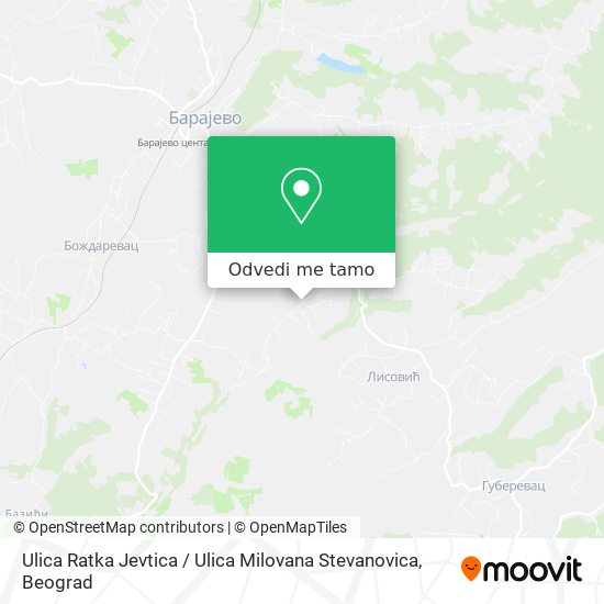 Ulica Ratka Jevtica / Ulica Milovana Stevanovica mapa