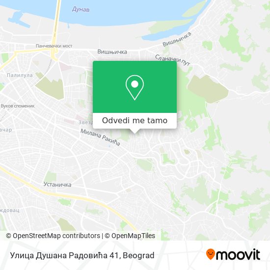 Улица Душана Радовића 41 mapa