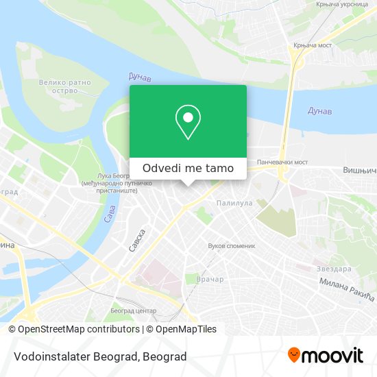 Vodoinstalater Beograd mapa