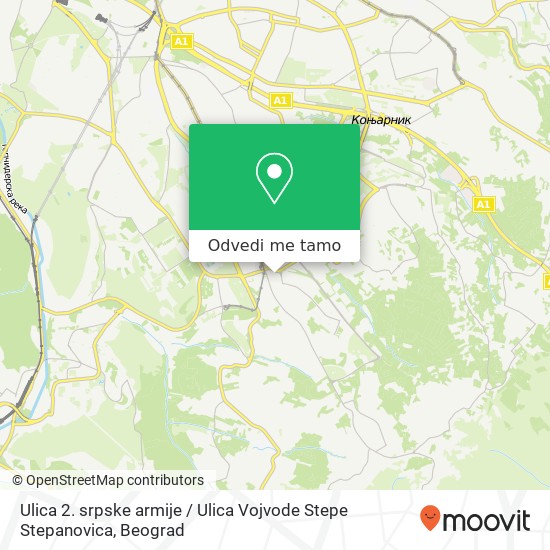 Ulica 2. srpske armije / Ulica Vojvode Stepe Stepanovica mapa