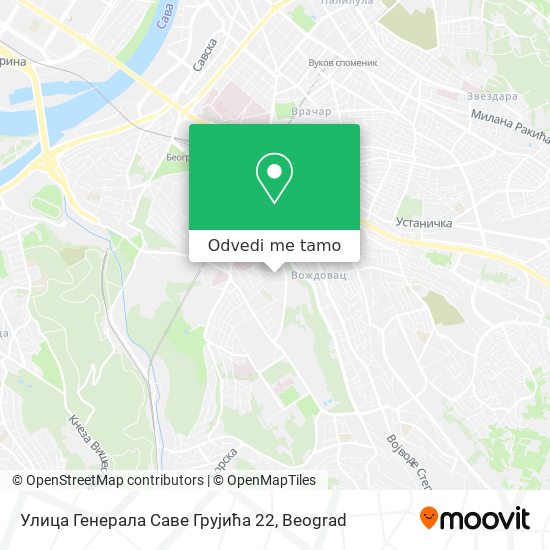 Улица Генерала Саве Грујића 22 mapa