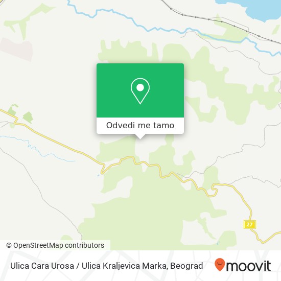 Ulica Cara Urosa / Ulica Kraljevica Marka mapa