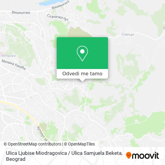 Ulica Ljubise Miodragovica / Ulica Samjuela Beketa mapa