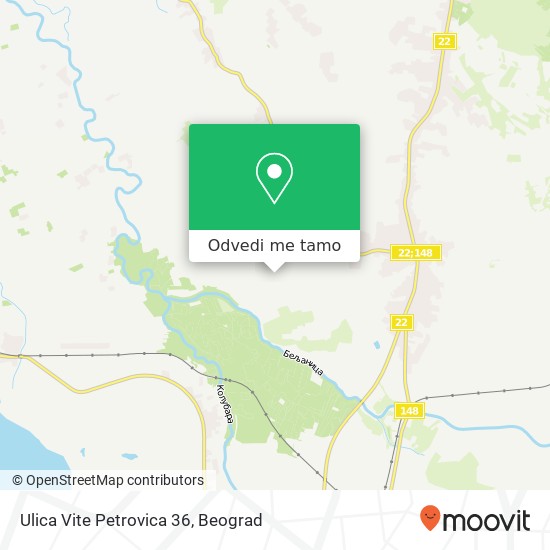 Ulica Vite Petrovica 36 mapa