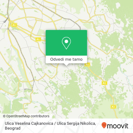 Ulica Veselina Cajkanovica / Ulica Sergija Nikolica mapa