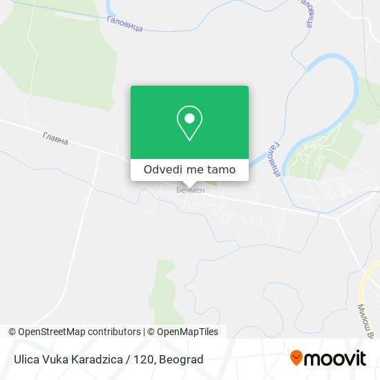 Ulica Vuka Karadzica / 120 mapa