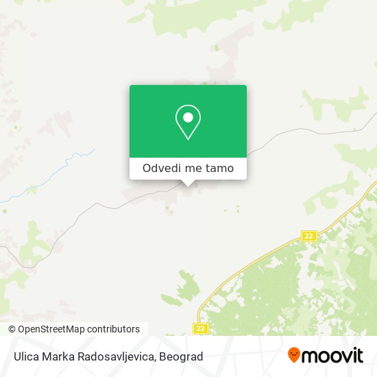 Ulica Marka Radosavljevica mapa