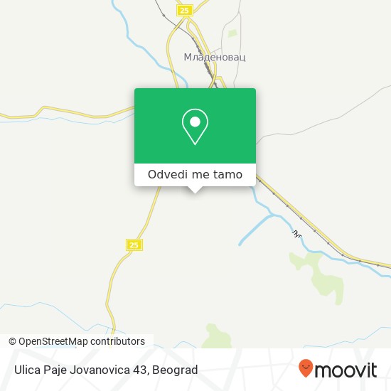 Ulica Paje Jovanovica 43 mapa