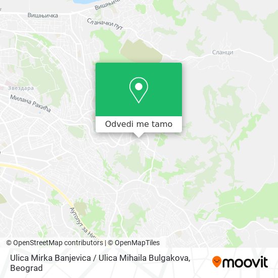 Ulica Mirka Banjevica / Ulica Mihaila Bulgakova mapa