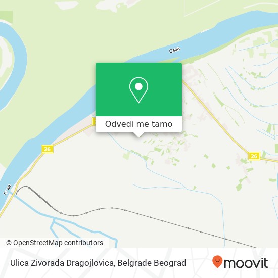 Ulica Zivorada Dragojlovica mapa