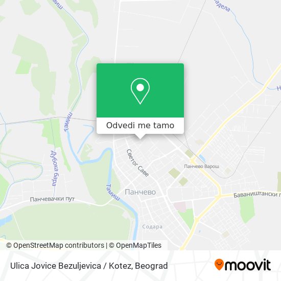 Ulica Jovice Bezuljevica / Kotez mapa