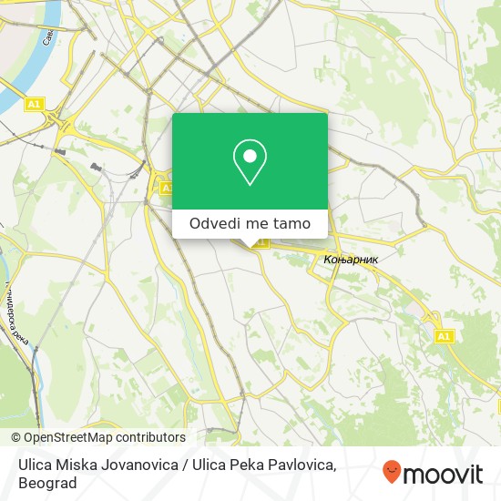 Ulica Miska Jovanovica / Ulica Peka Pavlovica mapa