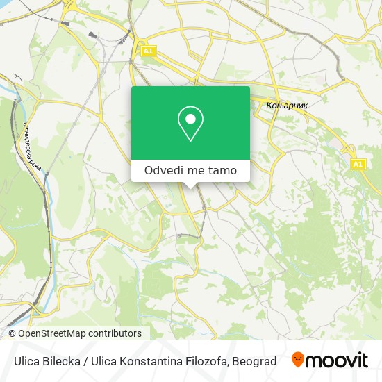 Ulica Bilecka / Ulica Konstantina Filozofa mapa