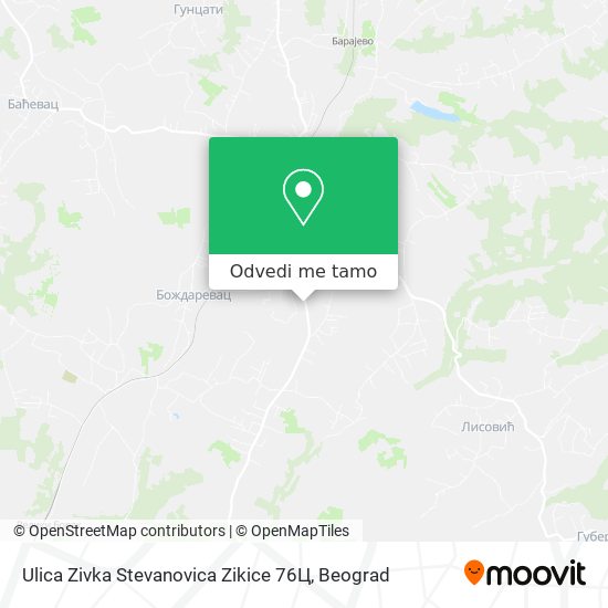 Ulica Zivka Stevanovica Zikice 76Ц mapa