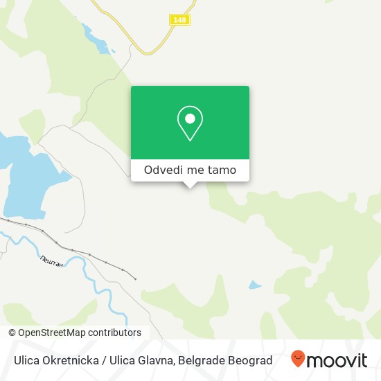 Ulica Okretnicka / Ulica Glavna mapa