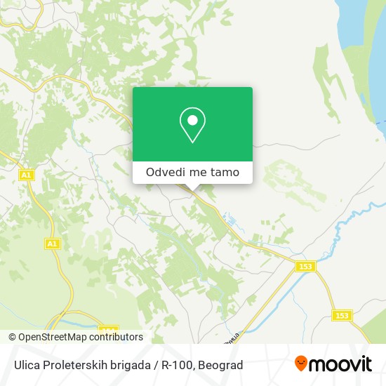 Ulica Proleterskih brigada / R-100 mapa