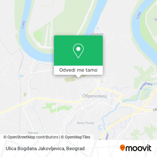 Ulica Bogdana Jakovljevica mapa