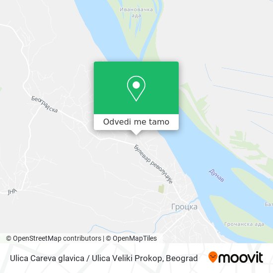 Ulica Careva glavica / Ulica Veliki Prokop mapa