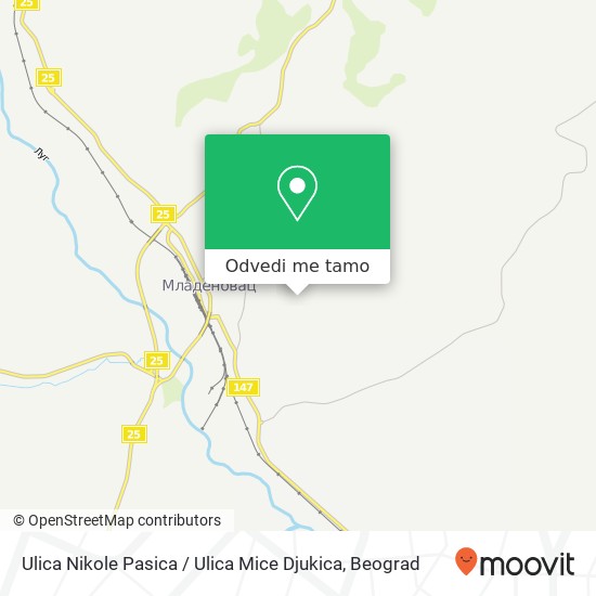 Ulica Nikole Pasica / Ulica Mice Djukica mapa