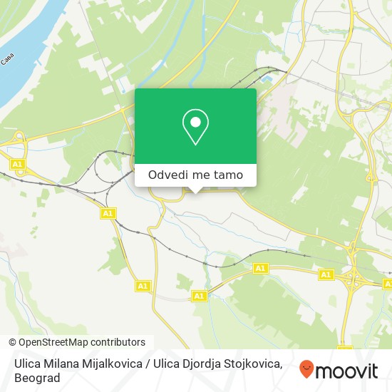 Ulica Milana Mijalkovica / Ulica Djordja Stojkovica mapa