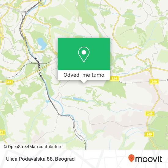 Ulica Podavalska 88 mapa