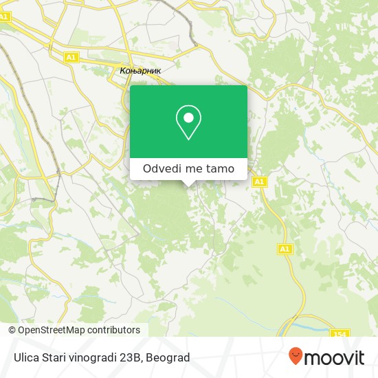 Ulica Stari vinogradi 23В mapa