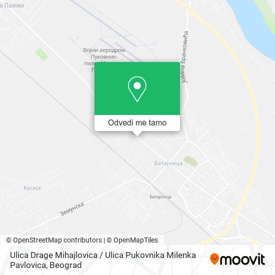 Ulica Drage Mihajlovica / Ulica Pukovnika Milenka Pavlovica mapa