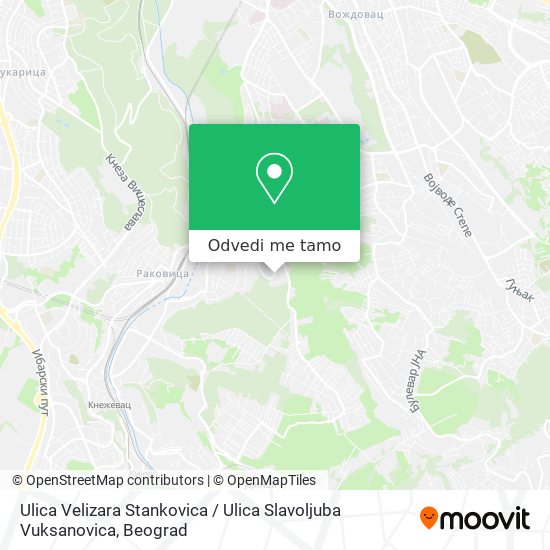 Ulica Velizara Stankovica / Ulica Slavoljuba Vuksanovica mapa