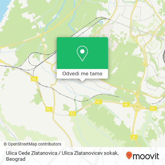 Ulica Cede Zlatanovica / Ulica Zlatanovicev sokak mapa