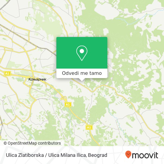 Ulica Zlatiborska / Ulica Milana Ilica mapa