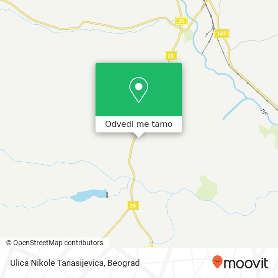 Ulica Nikole Tanasijevica mapa